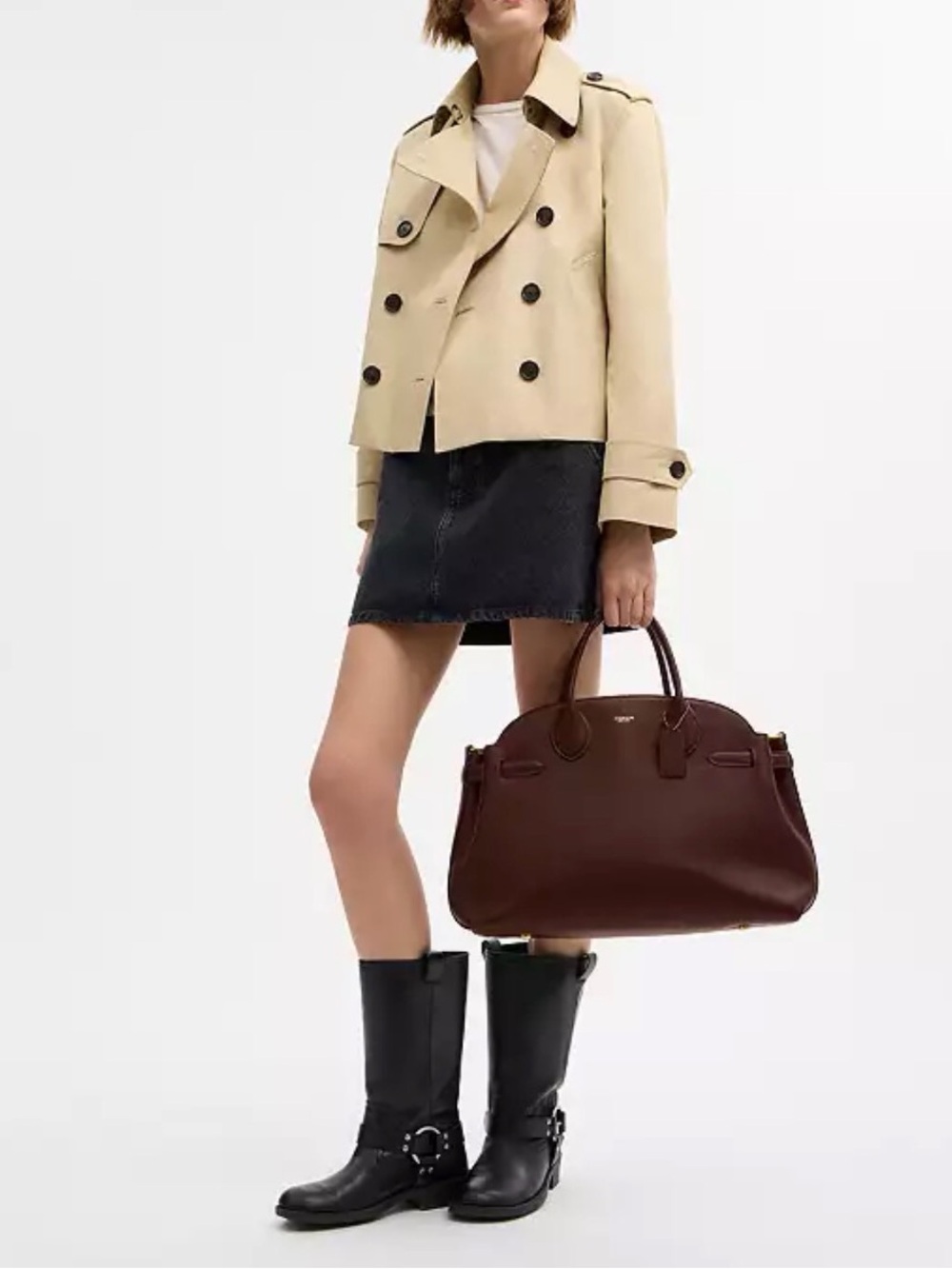 Coach Soft Empire Carryall 40 Bag Brown in Brass/Maple